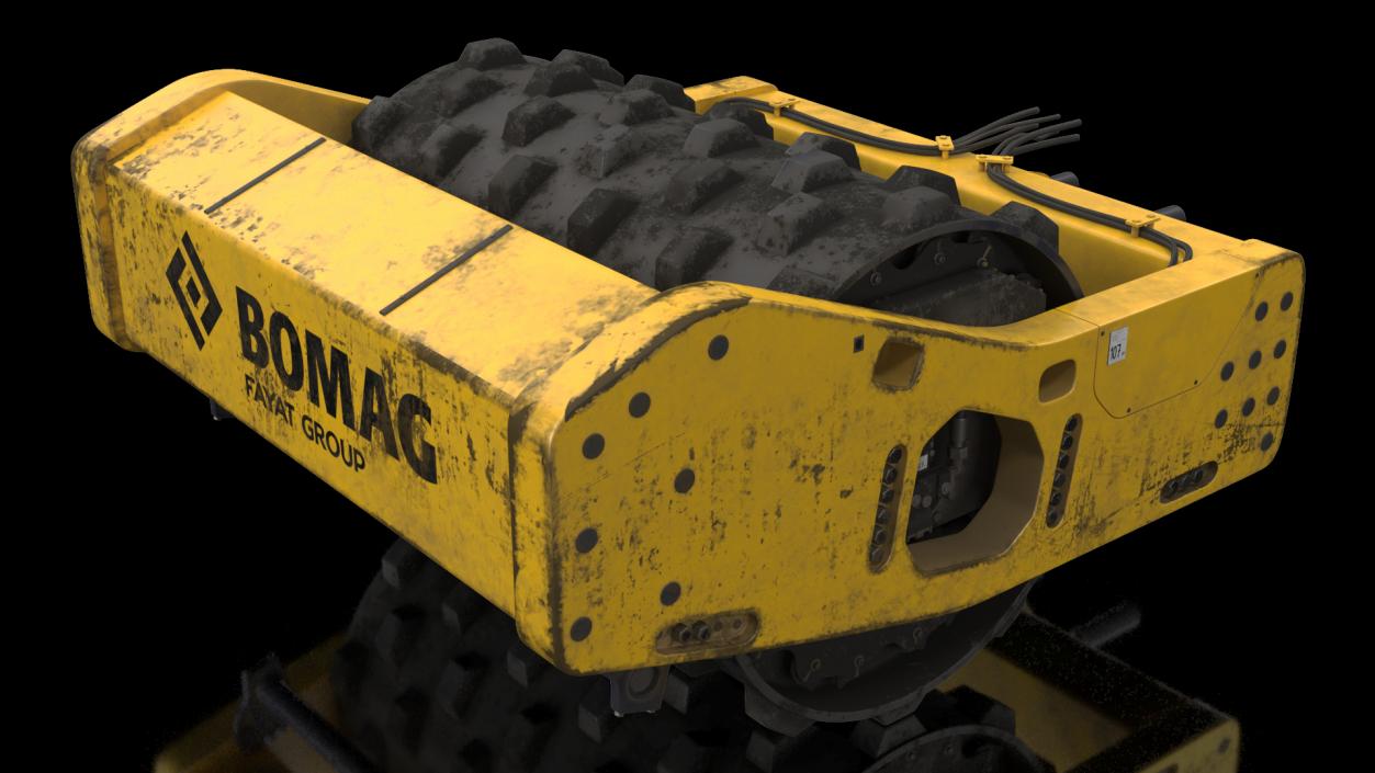 BOMAG Soil Roller Barrel 3D model