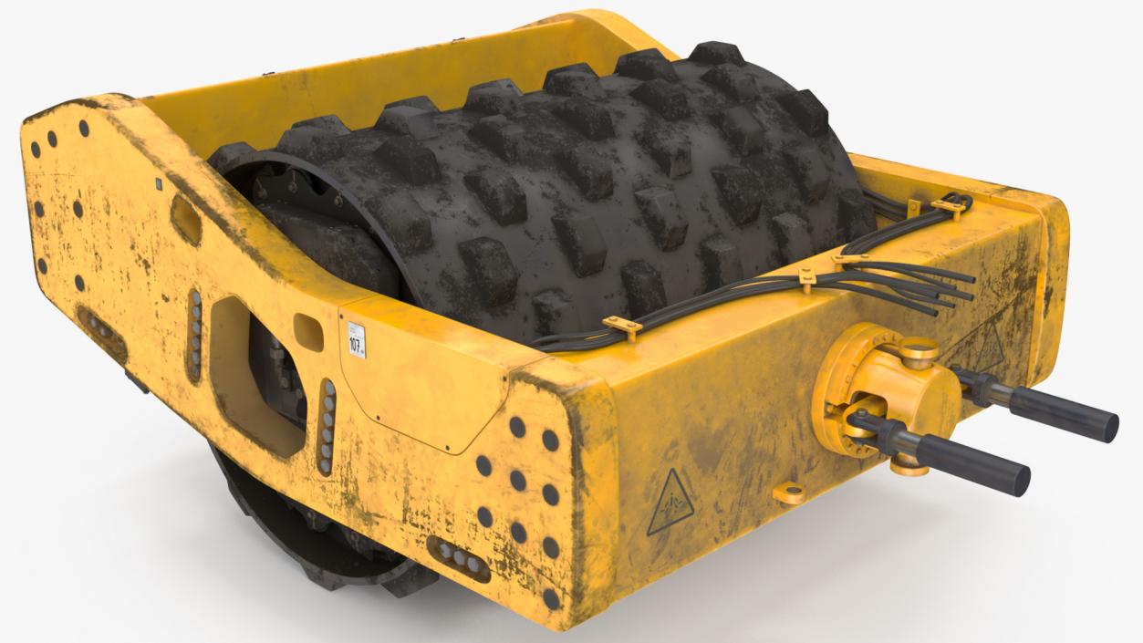 BOMAG Soil Roller Barrel 3D model