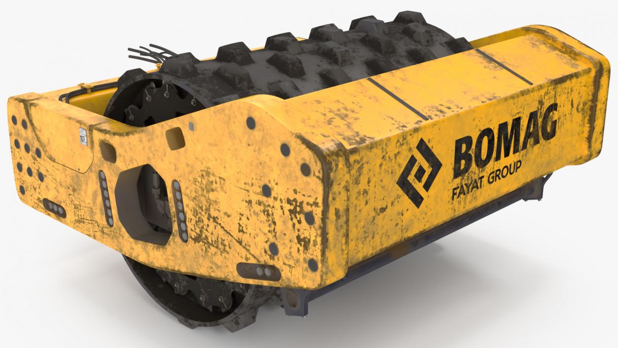 BOMAG Soil Roller Barrel 3D model