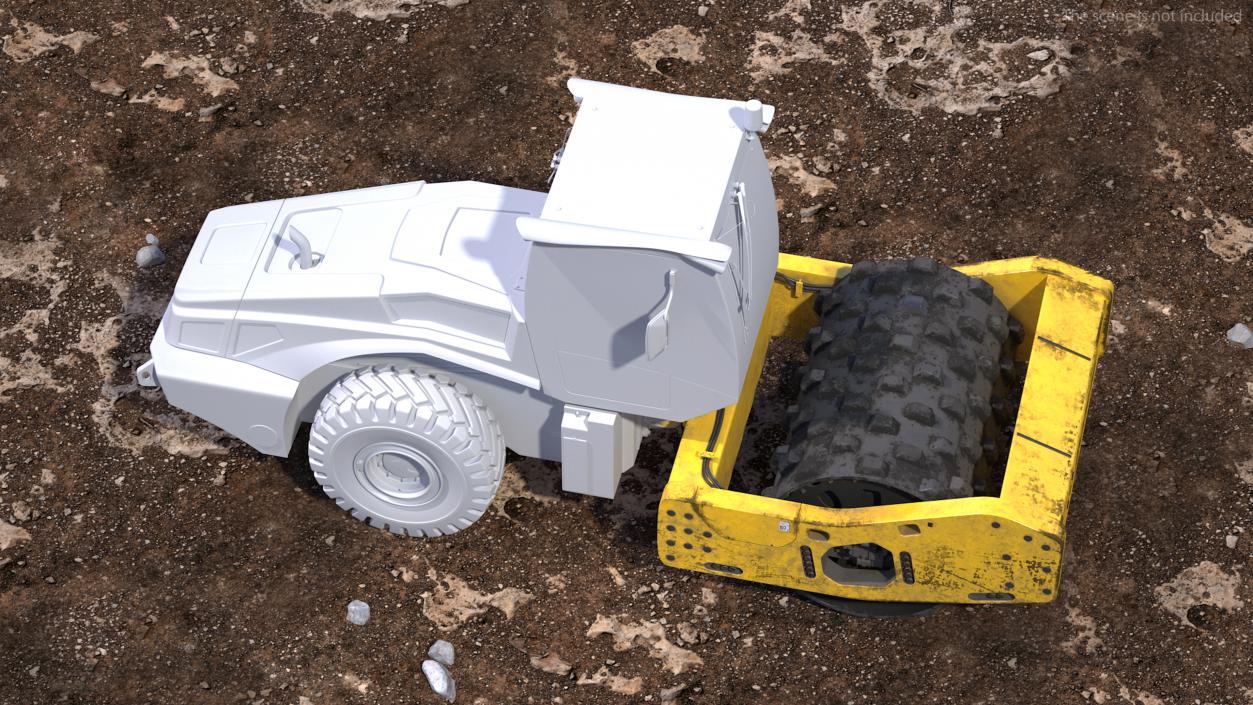 BOMAG Soil Roller Barrel 3D model