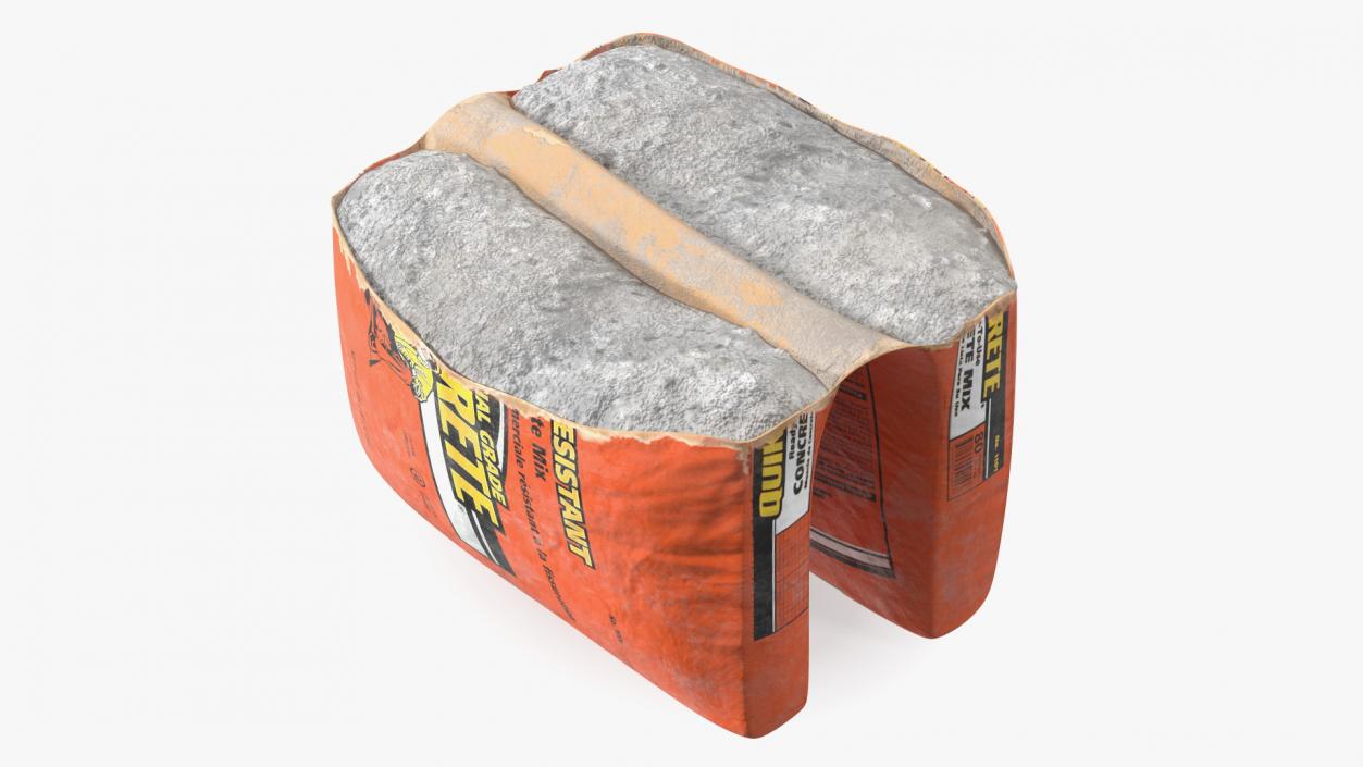 Unpacked Cement Quikrete 66 Lb Orange 3D