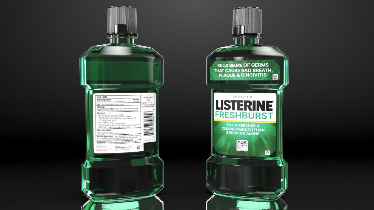 Listerine Freshburst Antiseptic Mouthwash 250ml 3D