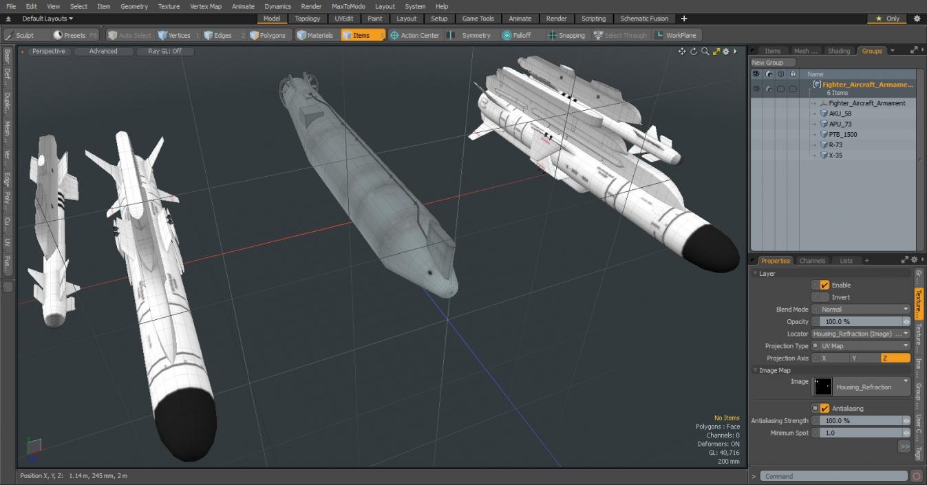 3D model Fighter Aircraft Armament