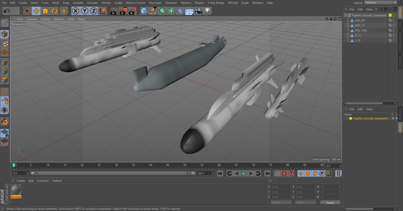 3D model Fighter Aircraft Armament