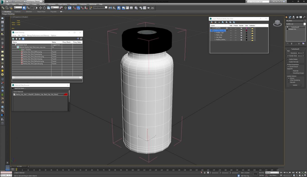 3D model Medical Sterile Vial 10ml