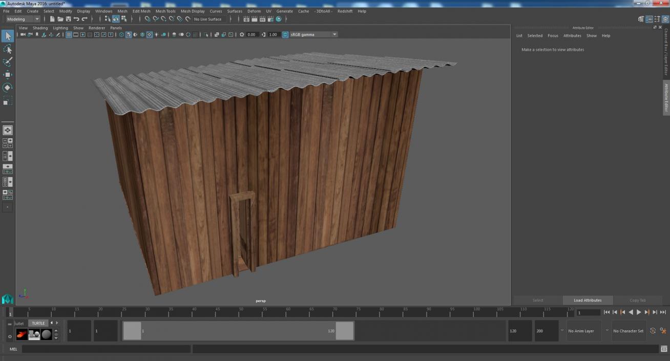 Wooden Antique Barn 3D model