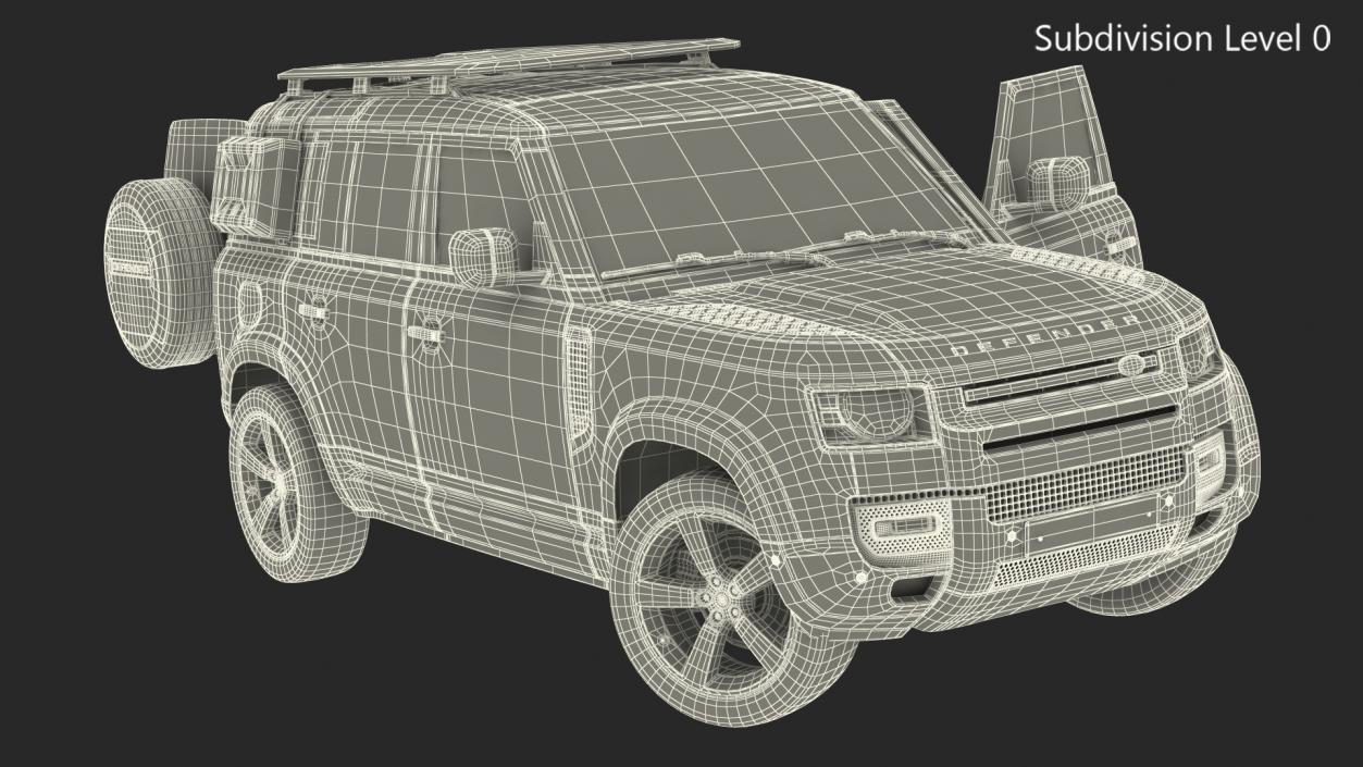 3D model Land Rover Defender Explorer Pack Rigged