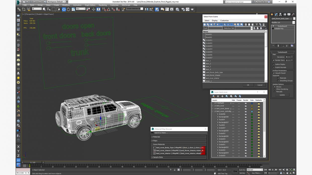 3D model Land Rover Defender Explorer Pack Rigged