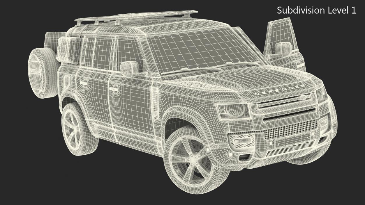 3D model Land Rover Defender Explorer Pack Rigged