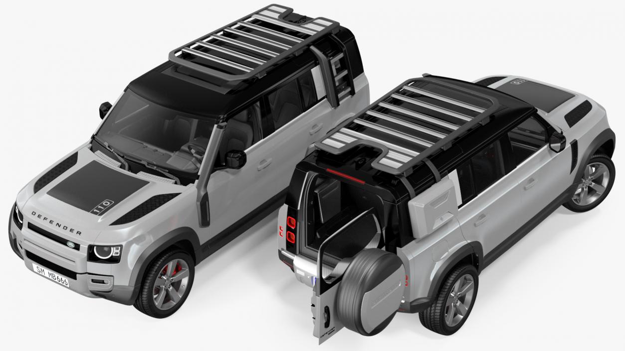 3D model Land Rover Defender Explorer Pack Rigged