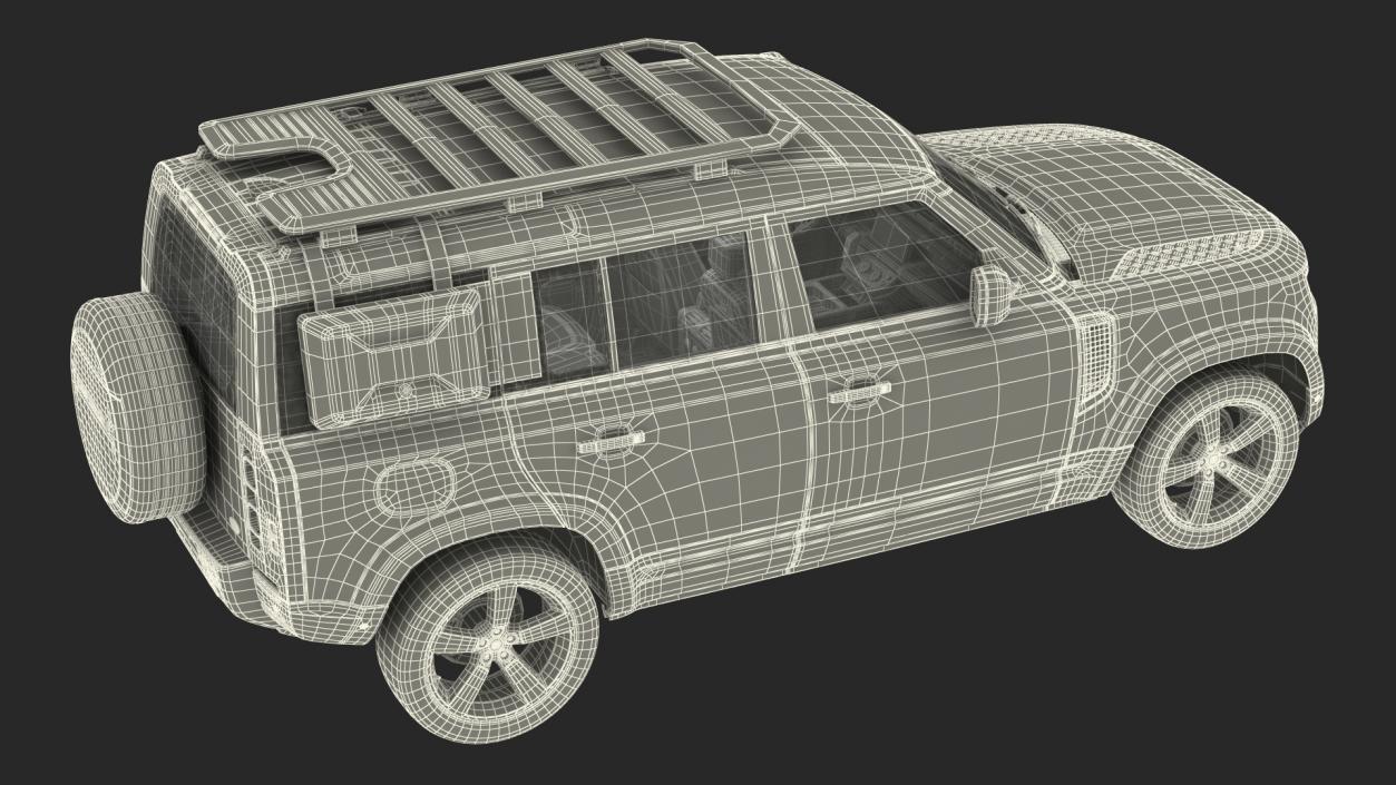 3D model Land Rover Defender Explorer Pack Rigged