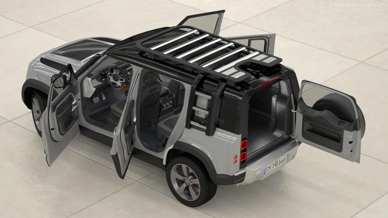 3D model Land Rover Defender Explorer Pack Rigged