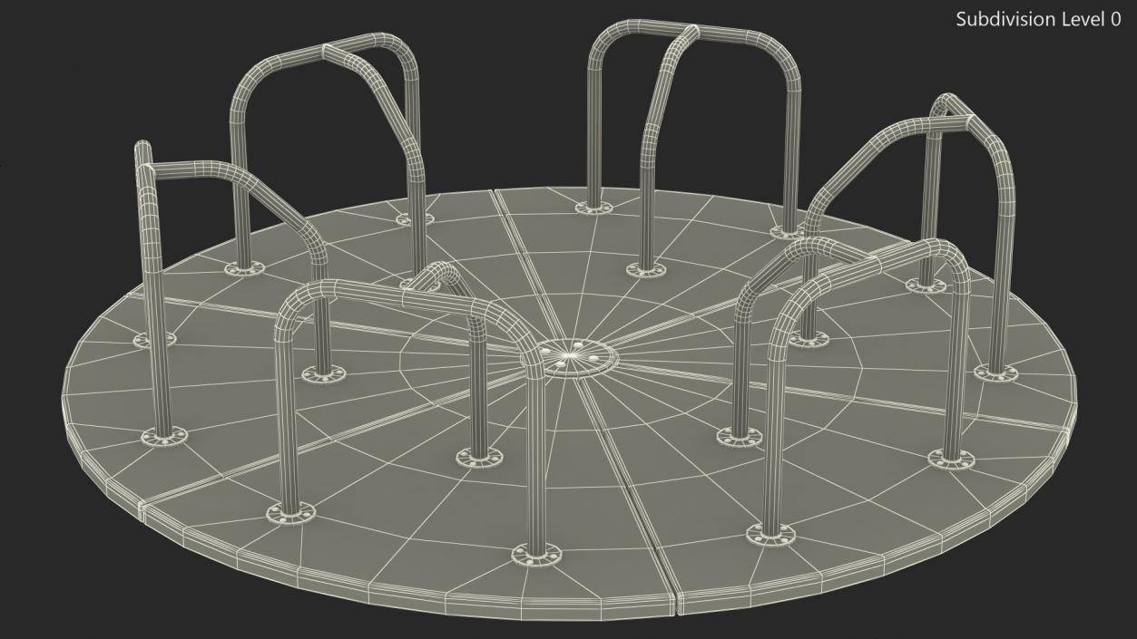 3D Merry Go Round 10 Foot Red