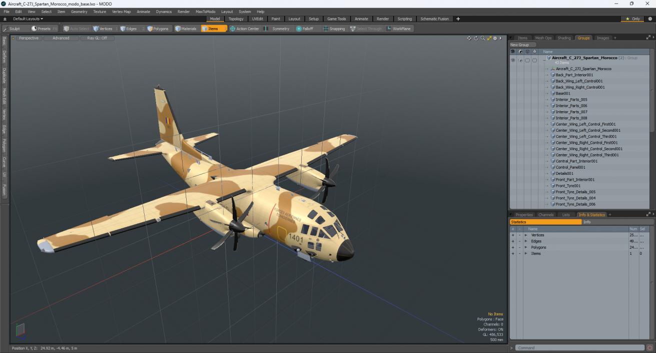 3D model Aircraft C-27J Spartan Morocco