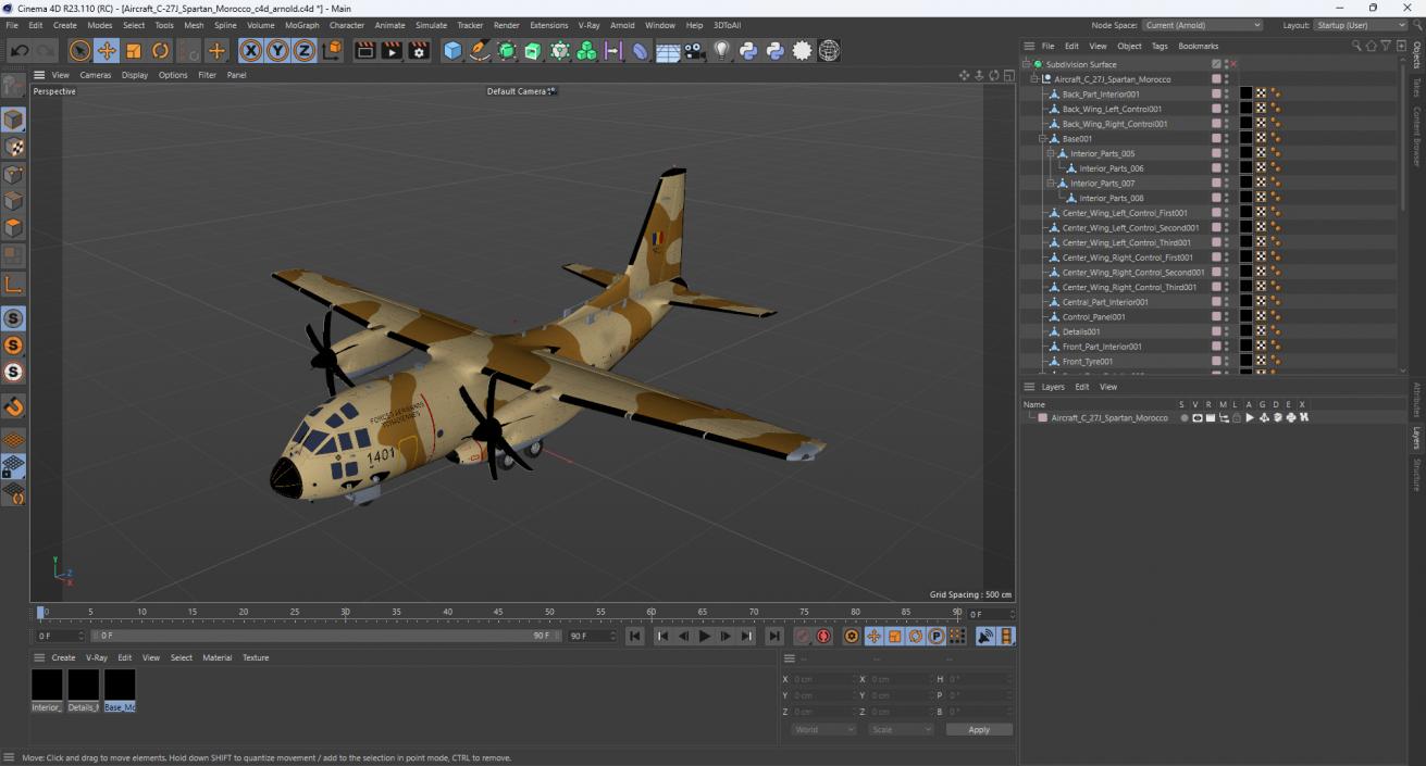 3D model Aircraft C-27J Spartan Morocco