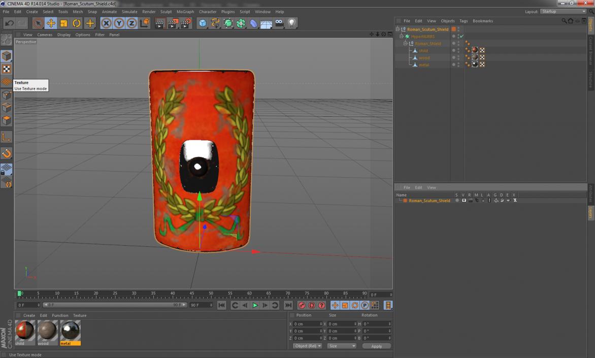 Roman Scutum Shield 3D model