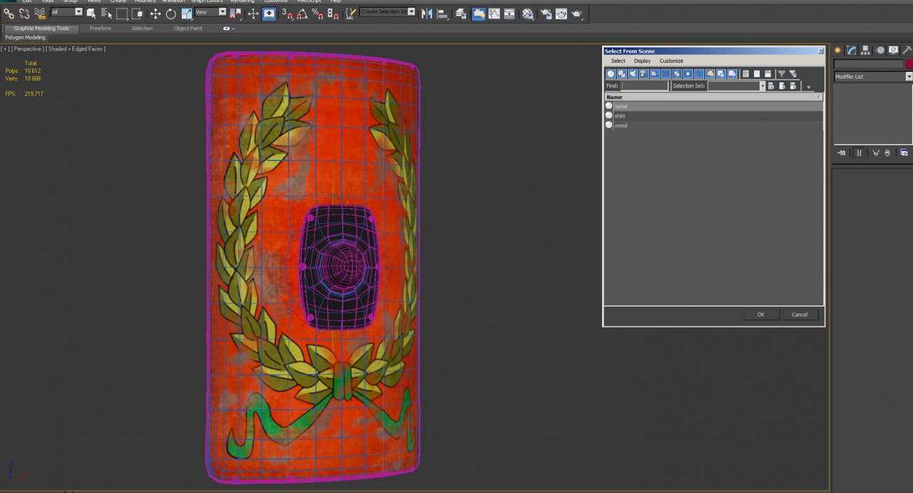 Roman Scutum Shield 3D model