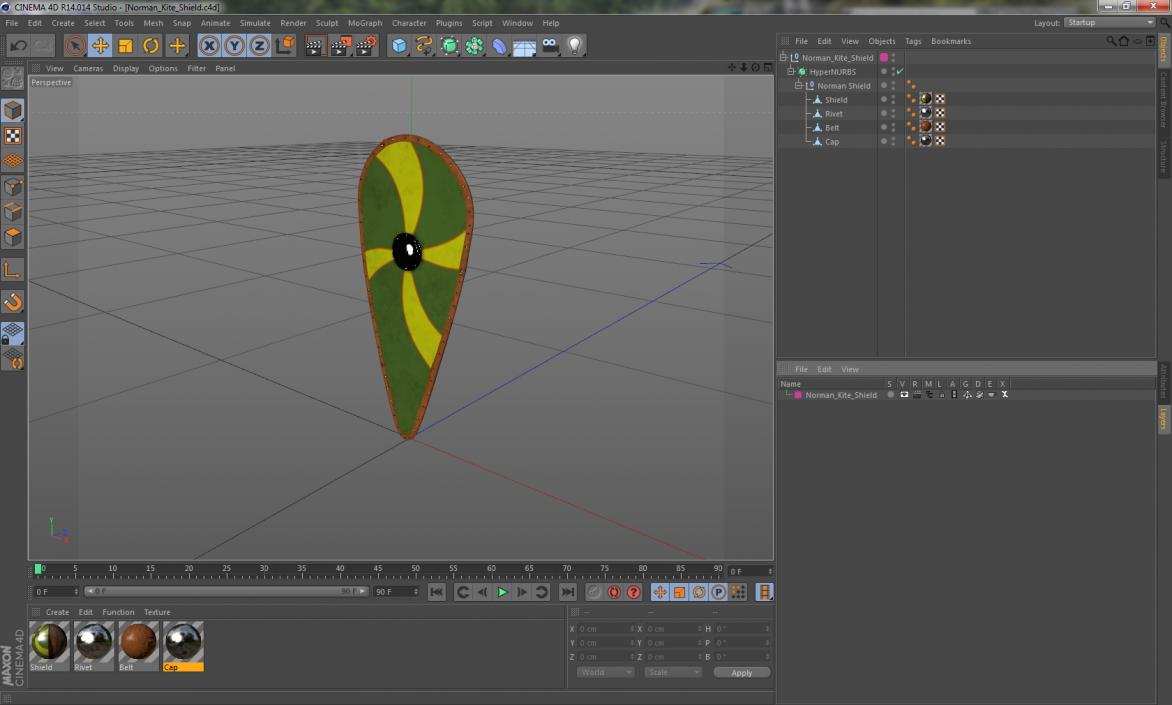 3D Norman Kite Shield model