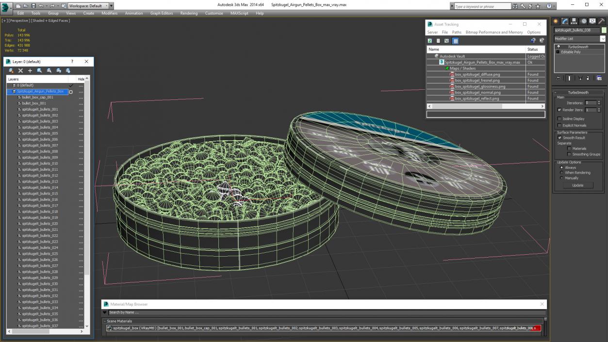 Spitzkugel Airgun Pellets Box 3D model