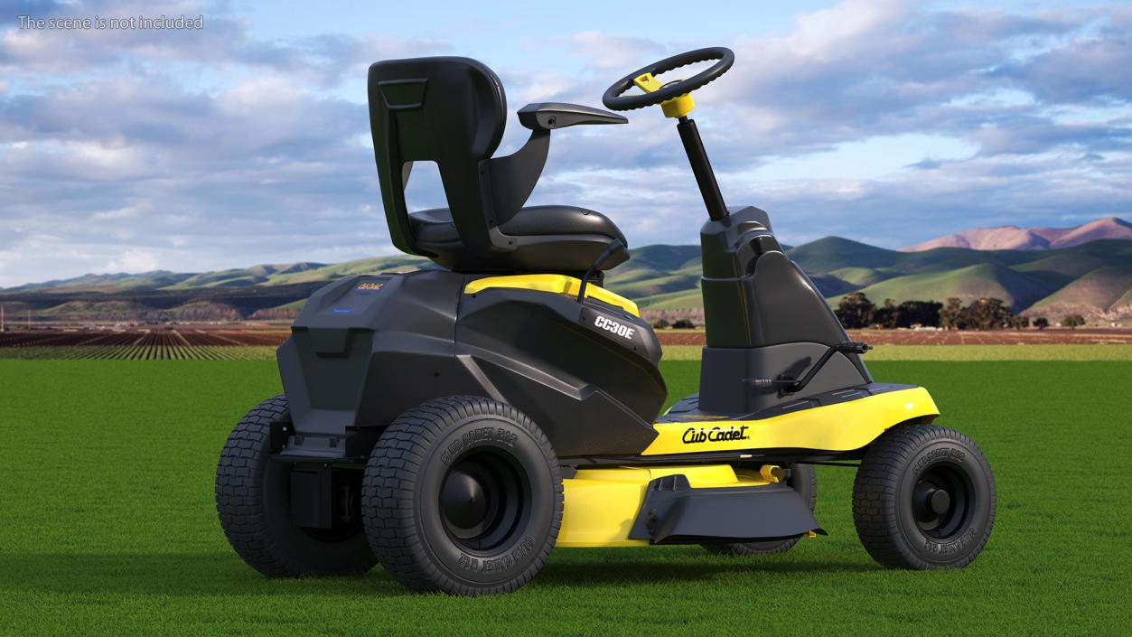 Electric Rider Lawn-Mower Cub Cadet Rigged 3D