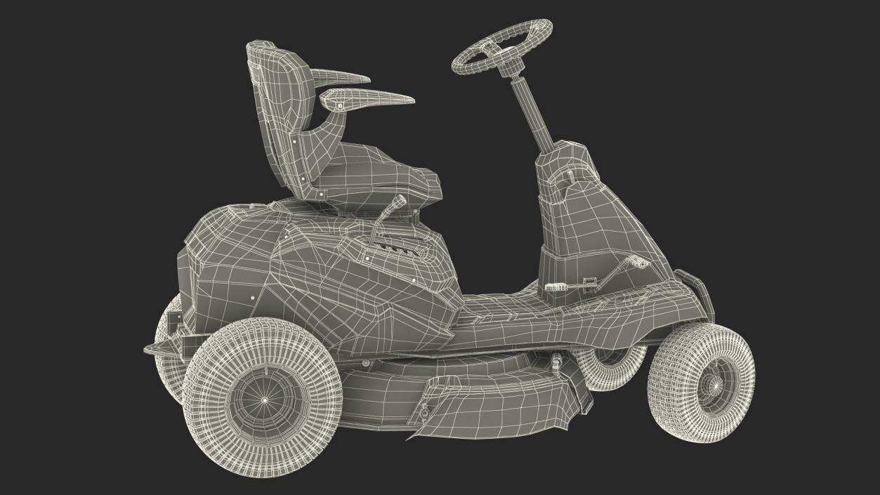 Electric Rider Lawn-Mower Cub Cadet Rigged 3D