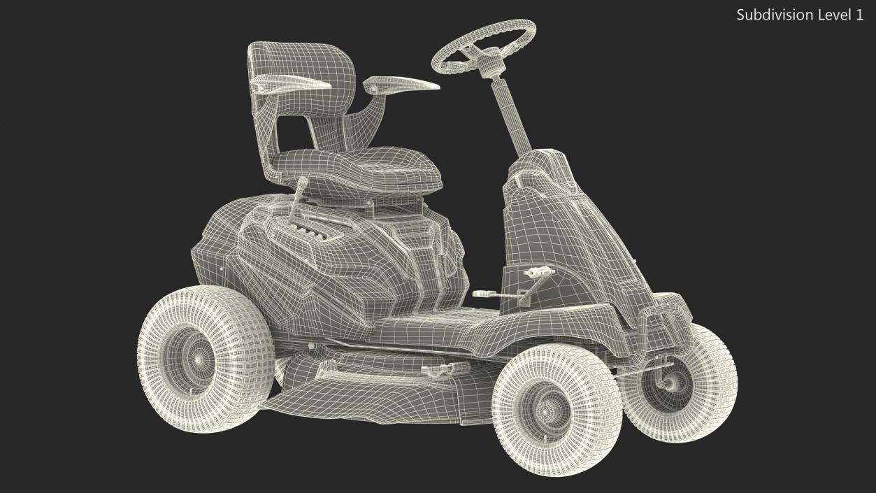 Electric Rider Lawn-Mower Cub Cadet Rigged 3D