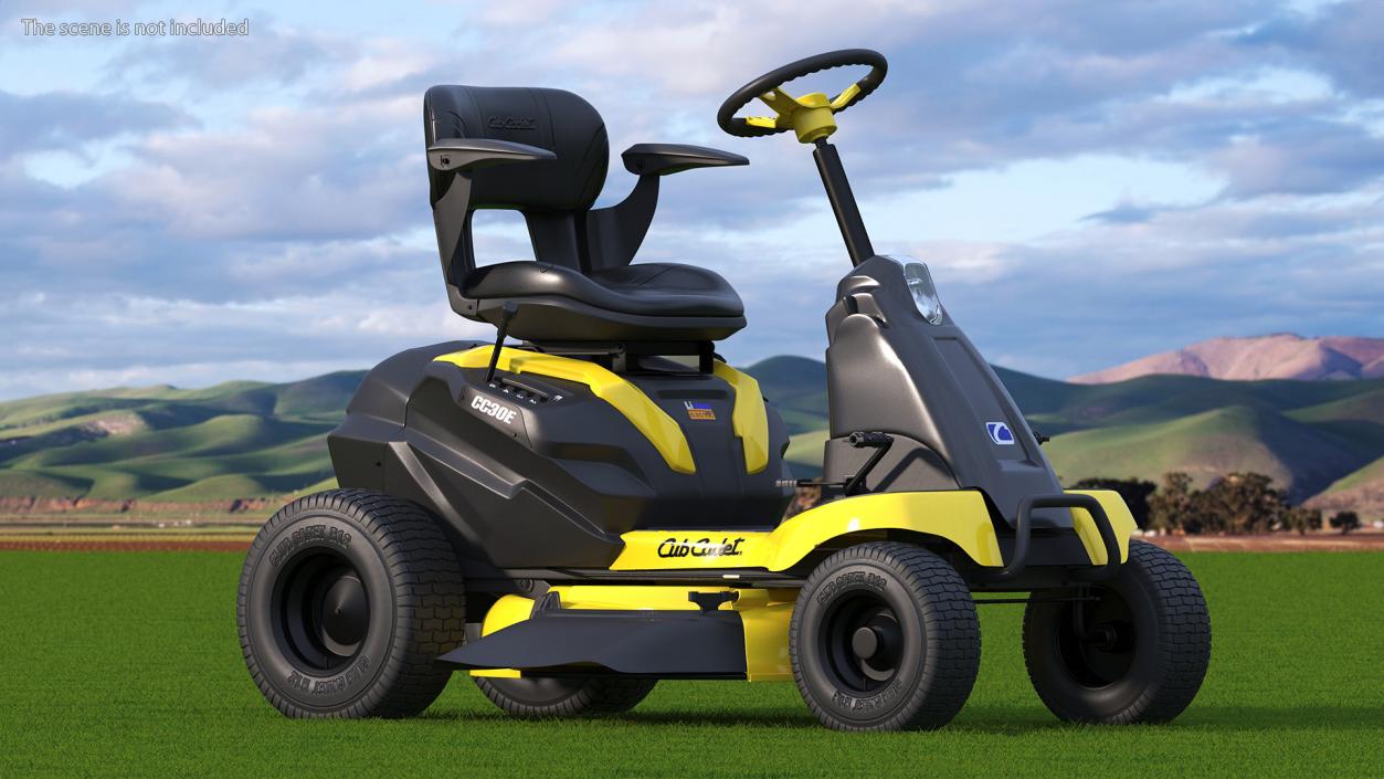 Electric Rider Lawn-Mower Cub Cadet Rigged 3D