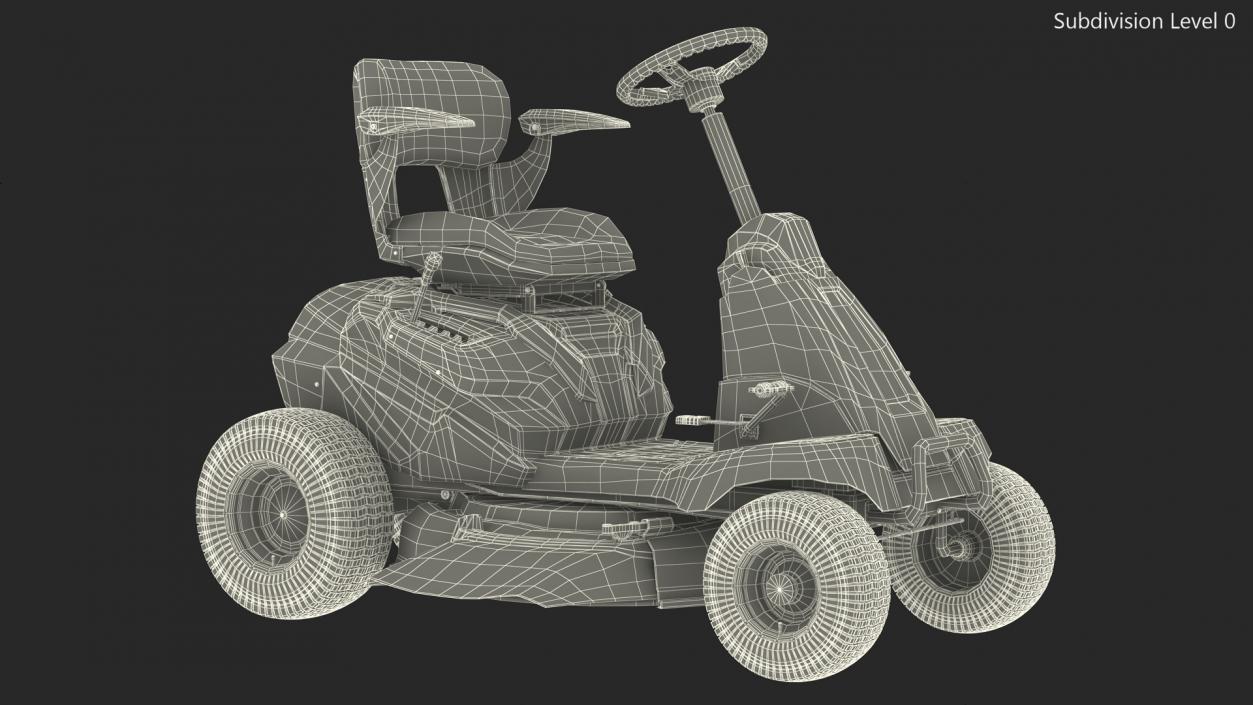 Electric Rider Lawn-Mower Cub Cadet Rigged 3D