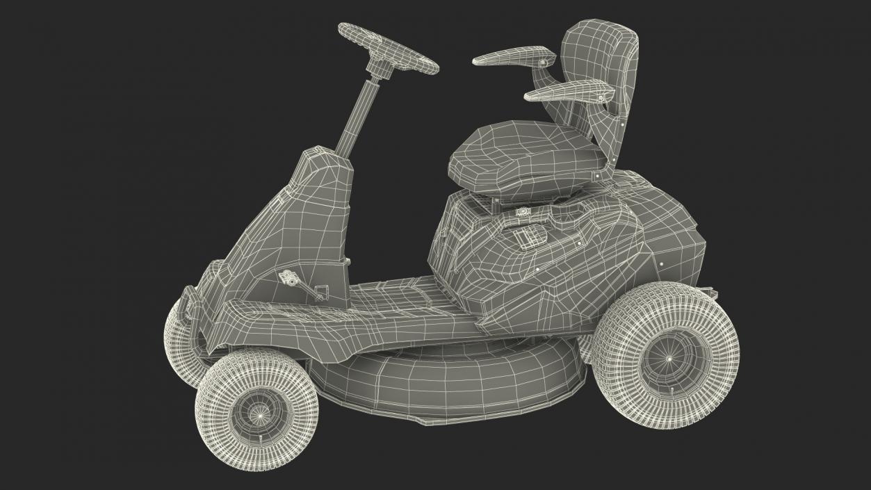 Electric Rider Lawn-Mower Cub Cadet Rigged 3D