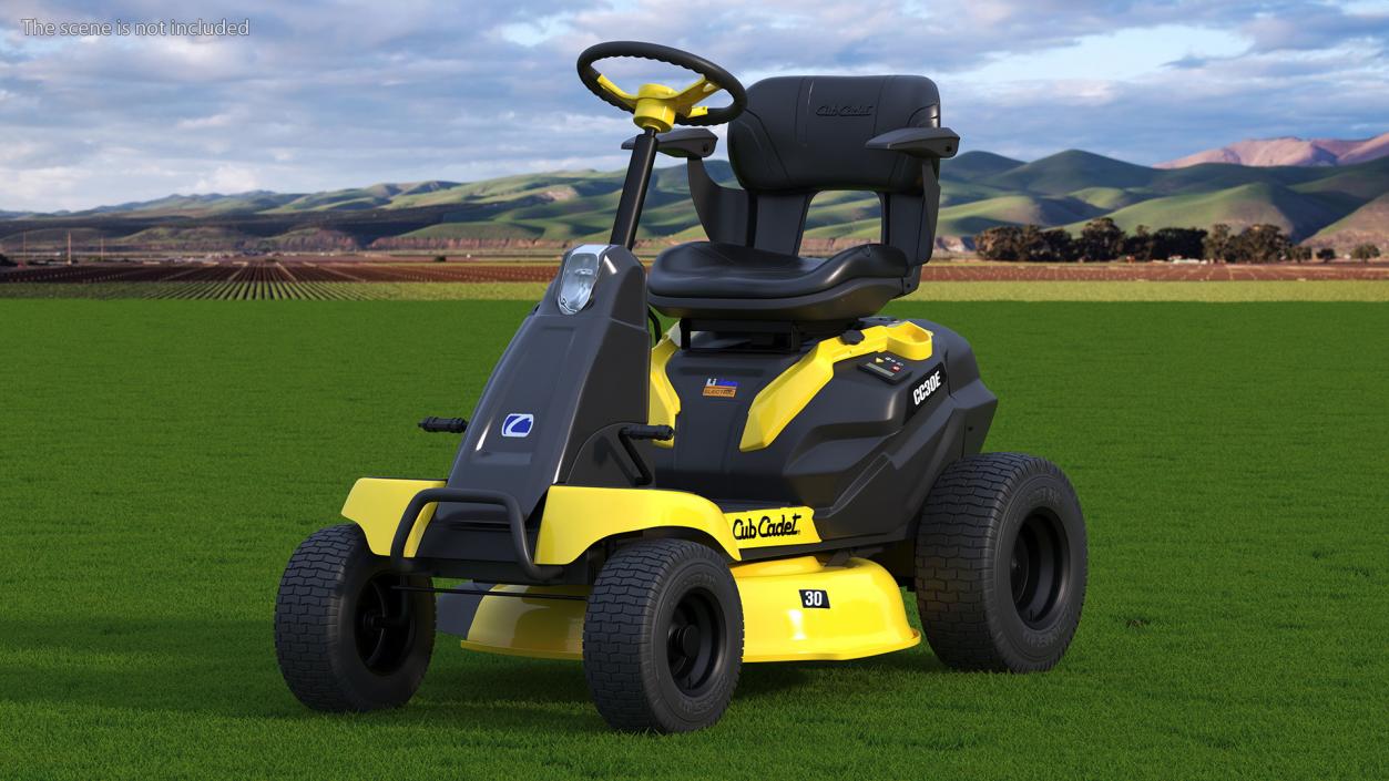 Electric Rider Lawn-Mower Cub Cadet Rigged 3D