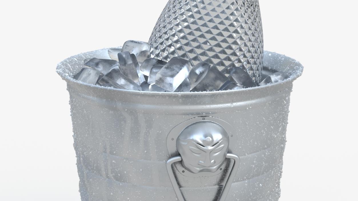 3D Freixenet Sparkling Wine in a Bucket of Ice model