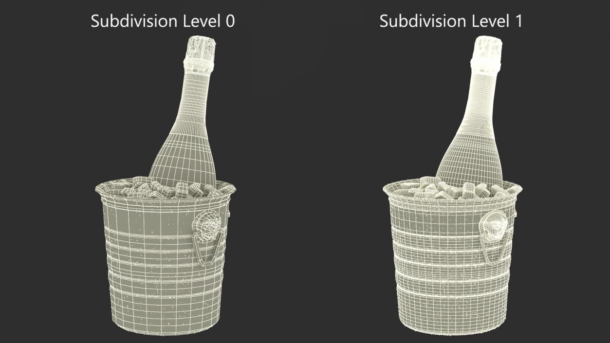 3D Freixenet Sparkling Wine in a Bucket of Ice model