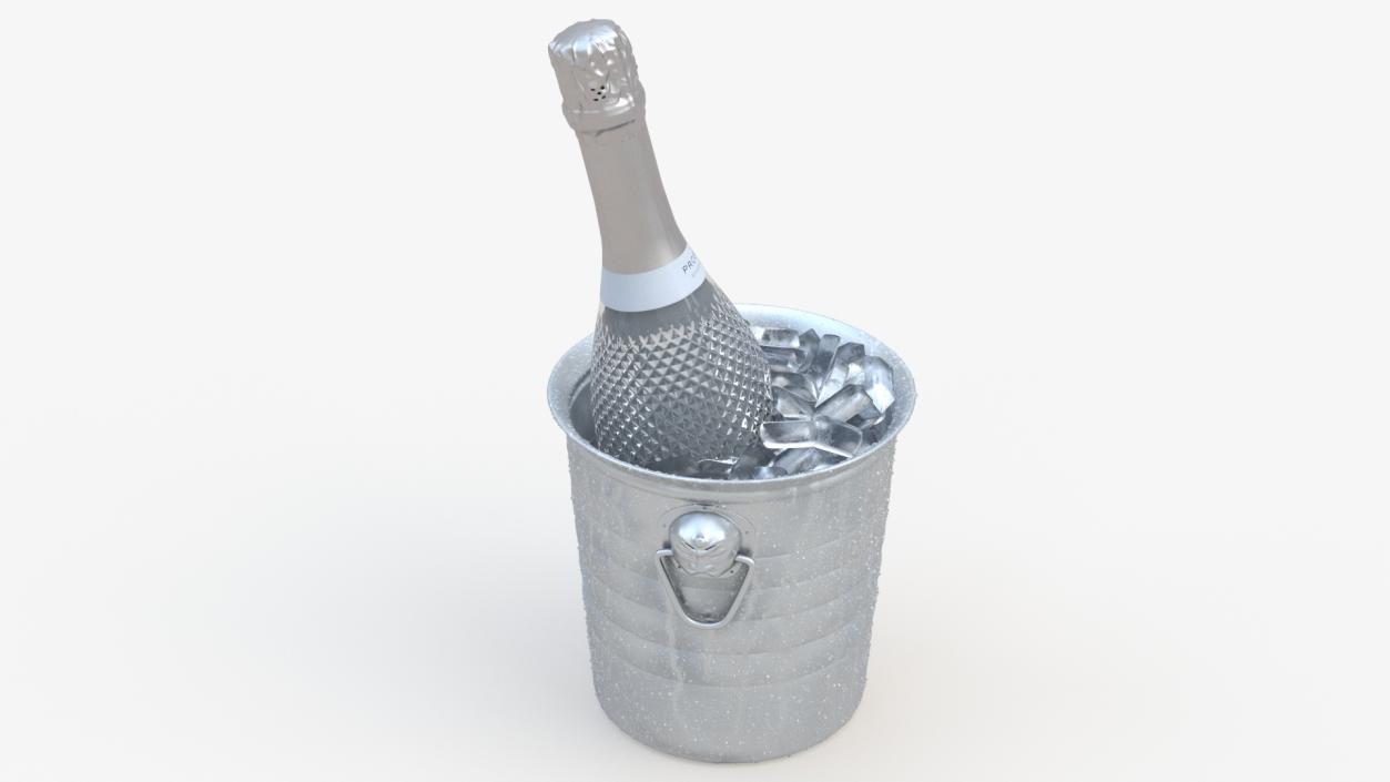 3D Freixenet Sparkling Wine in a Bucket of Ice model