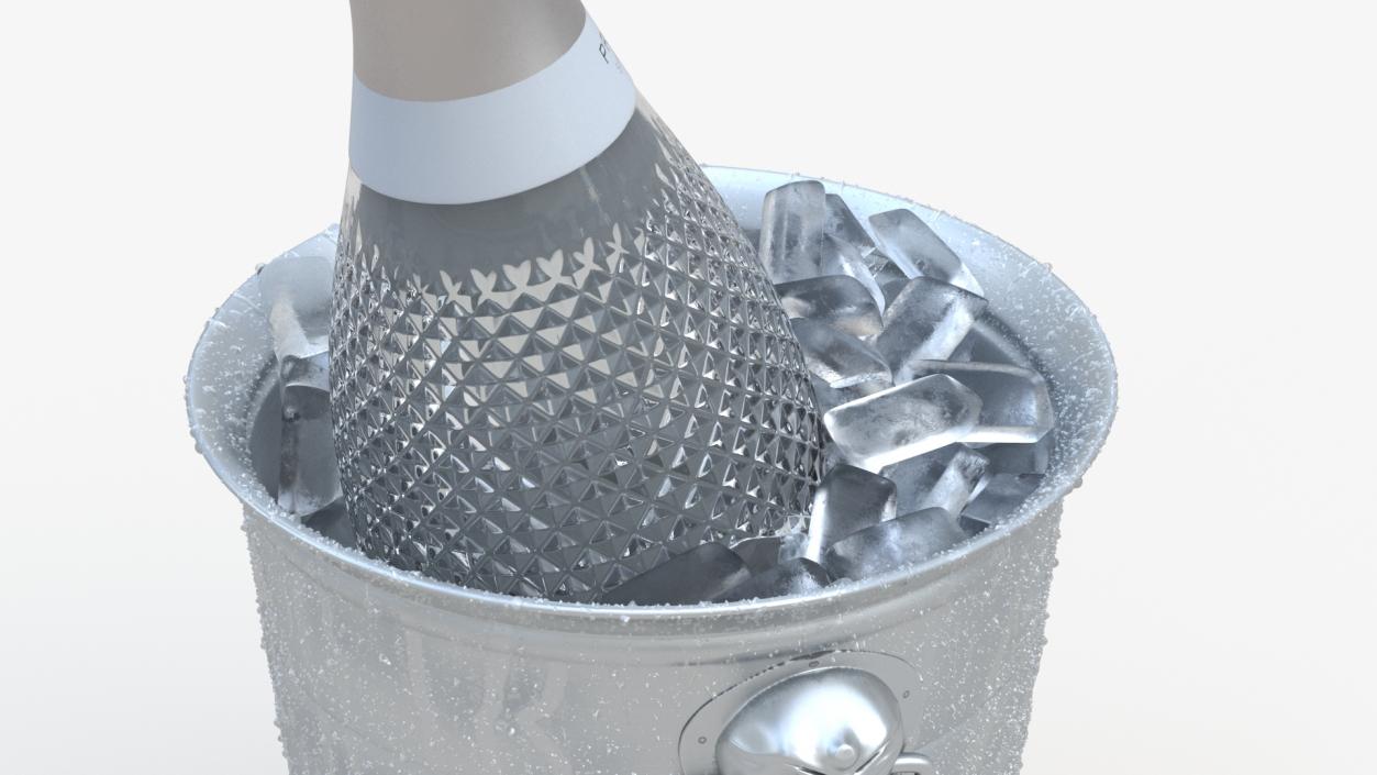 3D Freixenet Sparkling Wine in a Bucket of Ice model