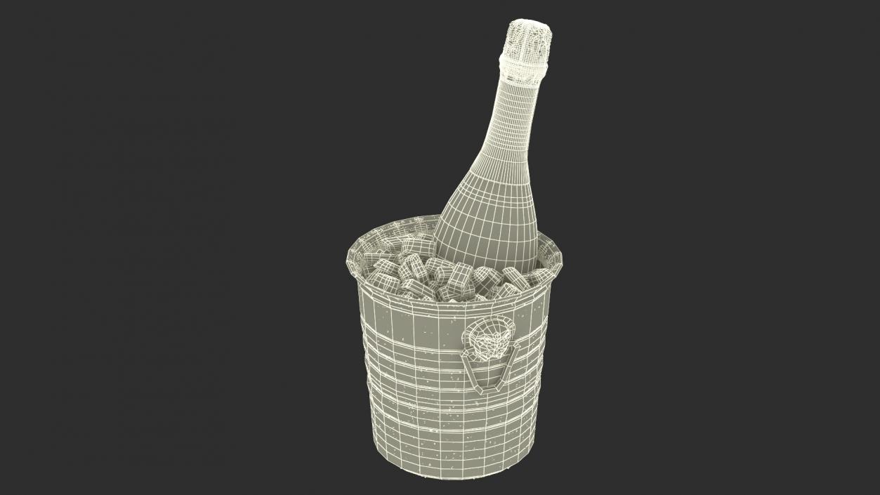 3D Freixenet Sparkling Wine in a Bucket of Ice model