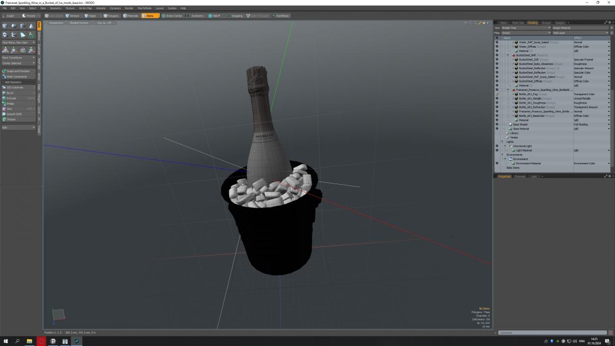 3D Freixenet Sparkling Wine in a Bucket of Ice model