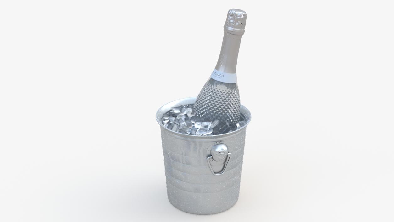 3D Freixenet Sparkling Wine in a Bucket of Ice model