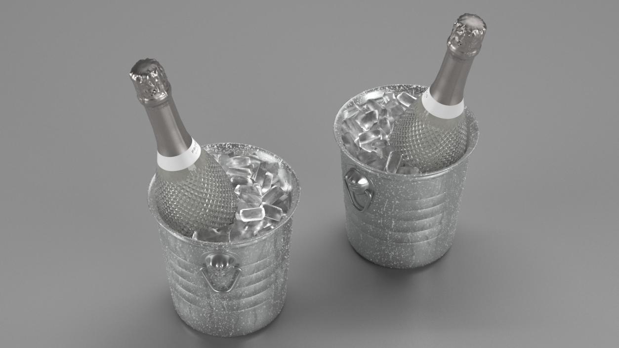 3D Freixenet Sparkling Wine in a Bucket of Ice model