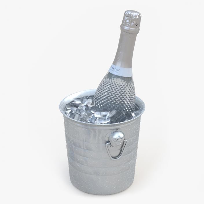 3D Freixenet Sparkling Wine in a Bucket of Ice model