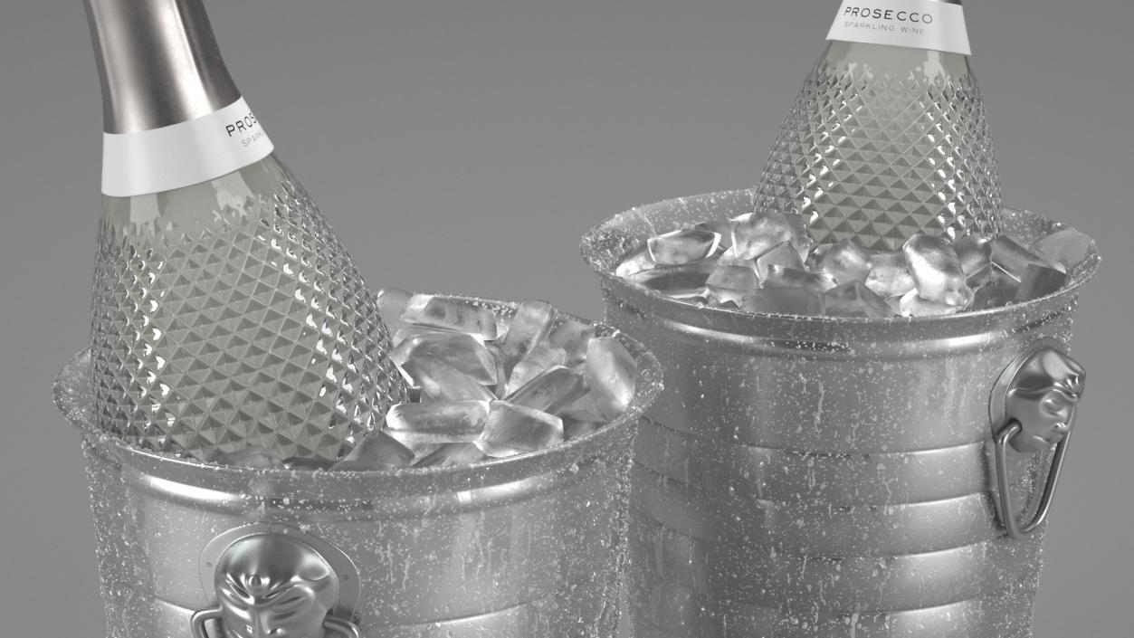 3D Freixenet Sparkling Wine in a Bucket of Ice model