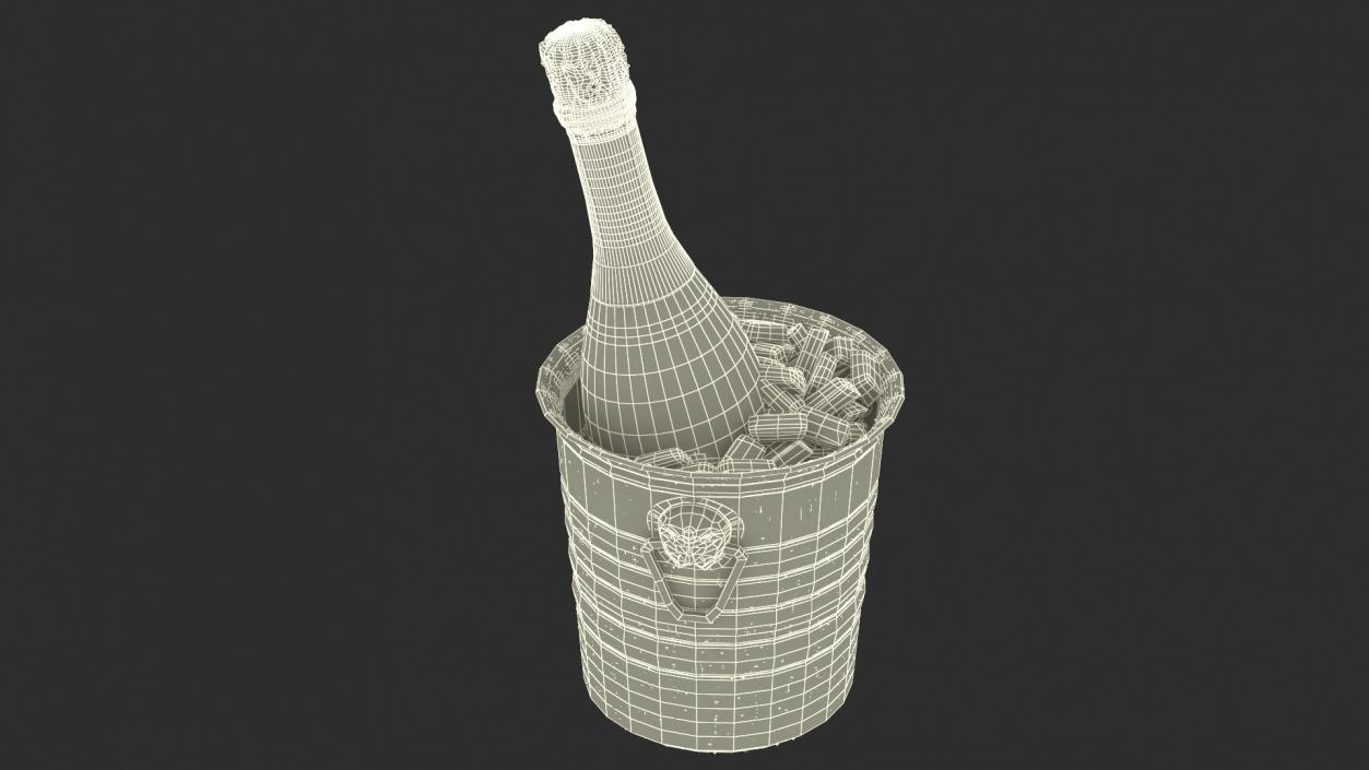 3D Freixenet Sparkling Wine in a Bucket of Ice model