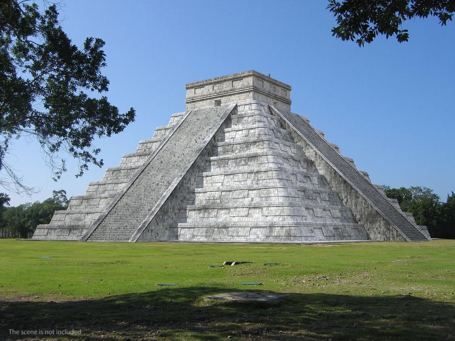 Kukulkan Temple Mayan Pyramid 3D model