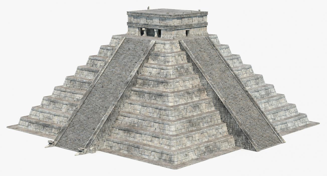 Kukulkan Temple Mayan Pyramid 3D model