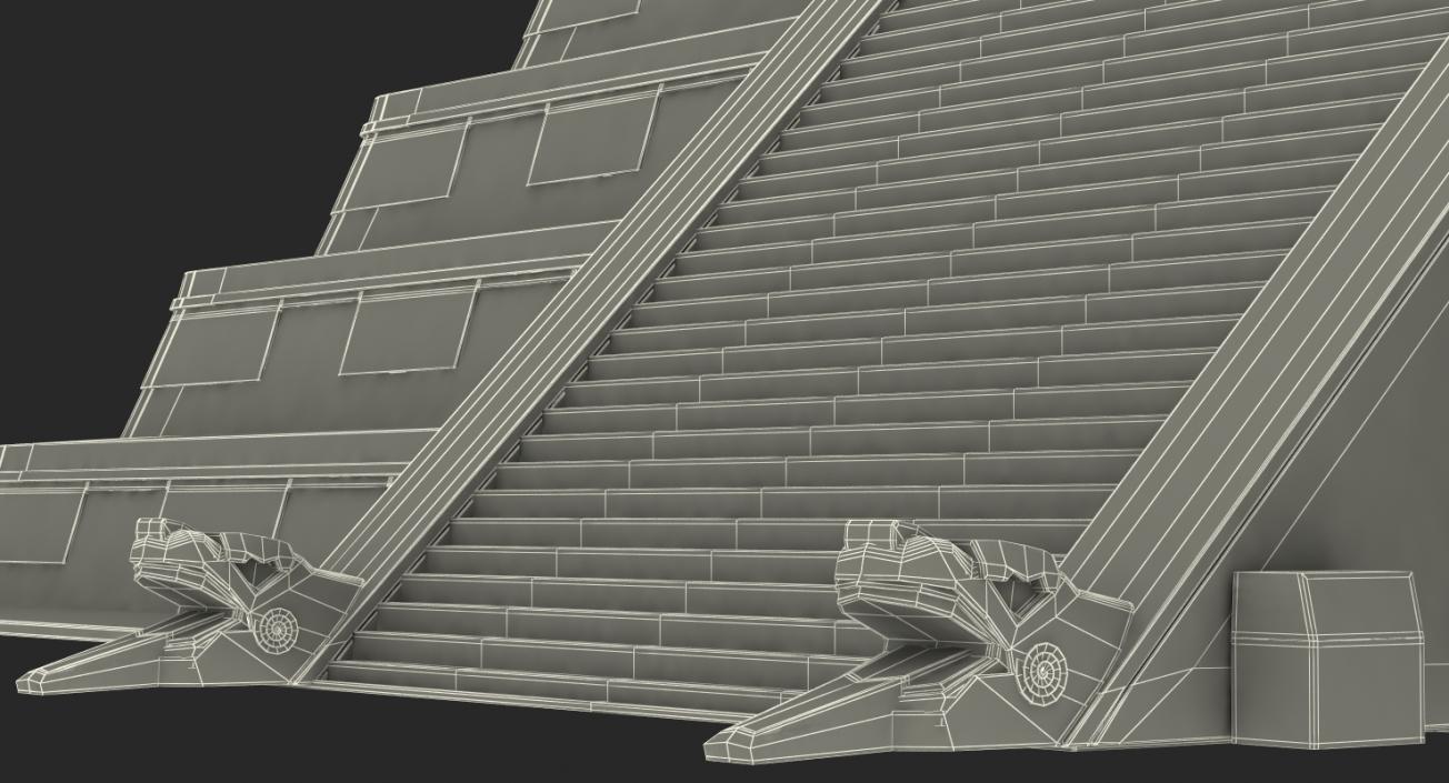 Kukulkan Temple Mayan Pyramid 3D model