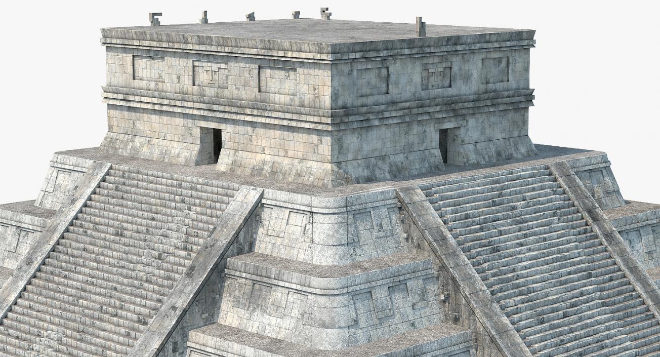 Kukulkan Temple Mayan Pyramid 3D model