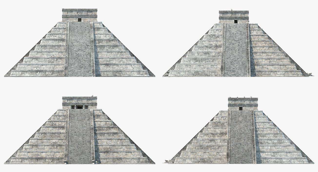 Kukulkan Temple Mayan Pyramid 3D model