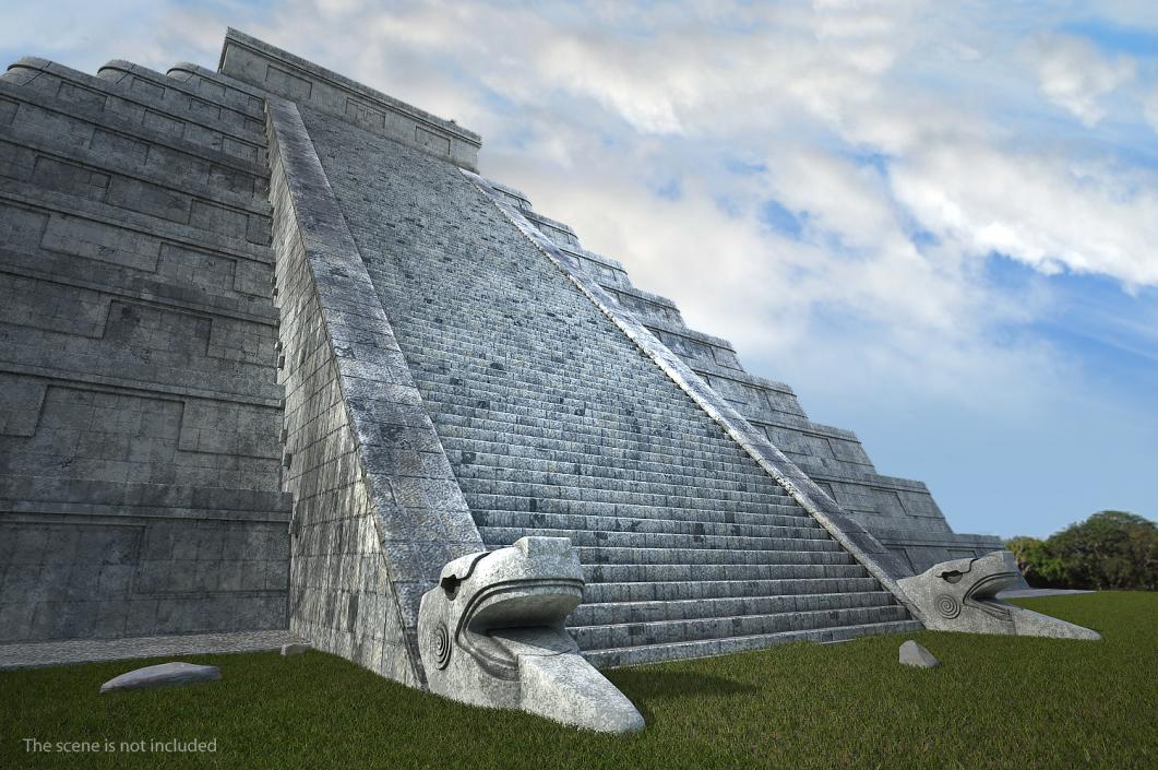 Kukulkan Temple Mayan Pyramid 3D model