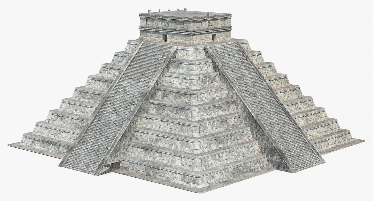 Kukulkan Temple Mayan Pyramid 3D model