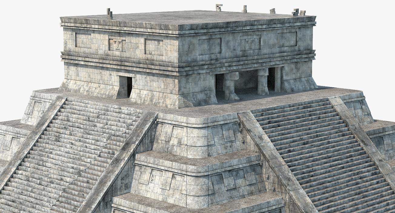 Kukulkan Temple Mayan Pyramid 3D model