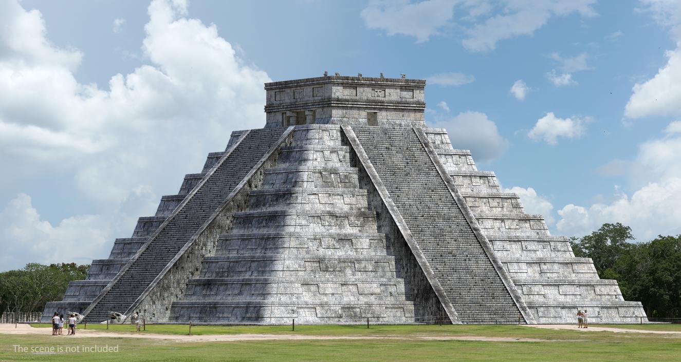 Kukulkan Temple Mayan Pyramid 3D model